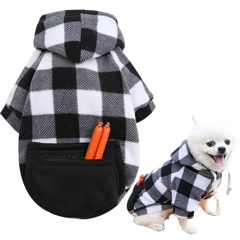 Dog Winter Coat  Pet Jacket Plaid Reversible  Vest Cold Weather Dog Clothes Pet Apparel for Small Medium Large Dogs