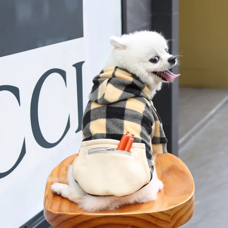 Dog Winter Coat  Pet Jacket Plaid Reversible  Vest Cold Weather Dog Clothes Pet Apparel for Small Medium Large Dogs