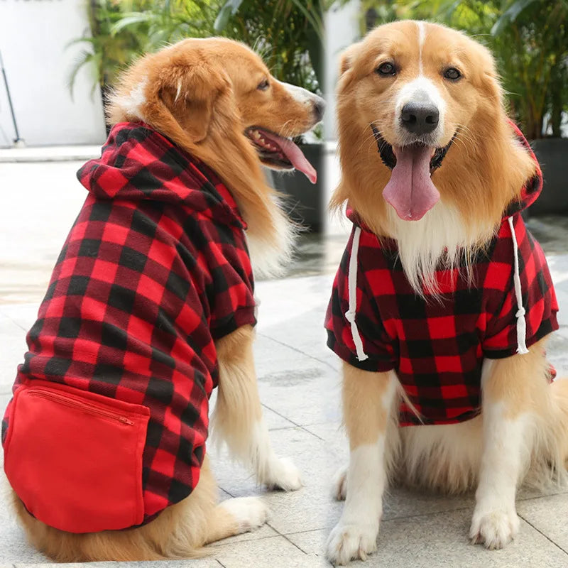 Dog Winter Coat  Pet Jacket Plaid Reversible  Vest Cold Weather Dog Clothes Pet Apparel for Small Medium Large Dogs