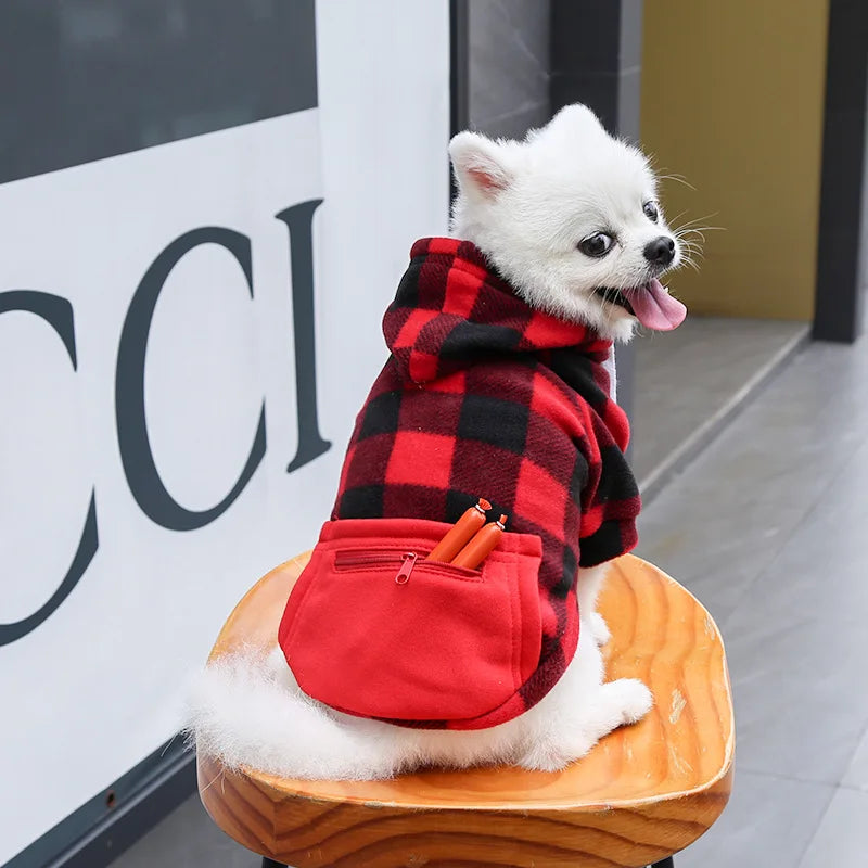 Dog Winter Coat  Pet Jacket Plaid Reversible  Vest Cold Weather Dog Clothes Pet Apparel for Small Medium Large Dogs