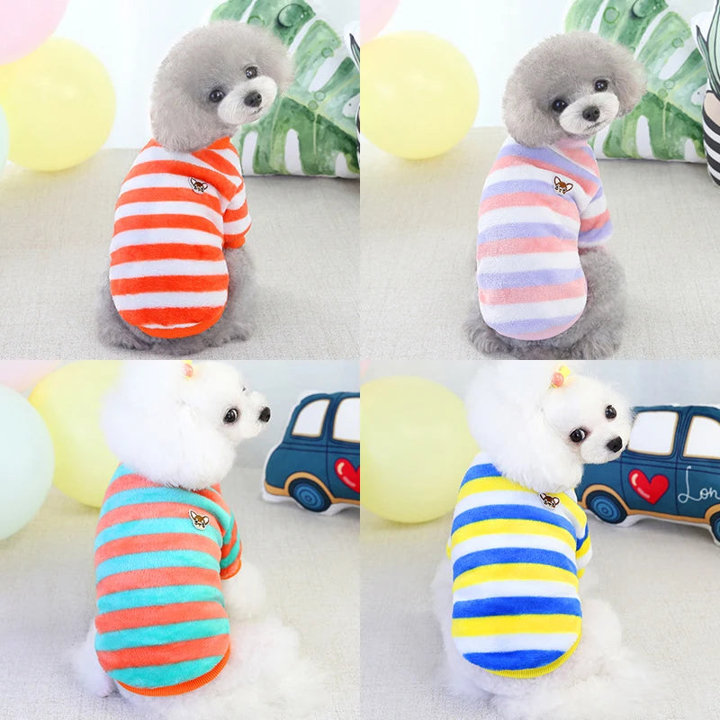 Rainbow Dog Clothes Warm Pet Vest Shirt Fleece Pet Dog Clothes for Dogs Clothing Pets Dogs Cat Tshirt Outfit Apparel Coats