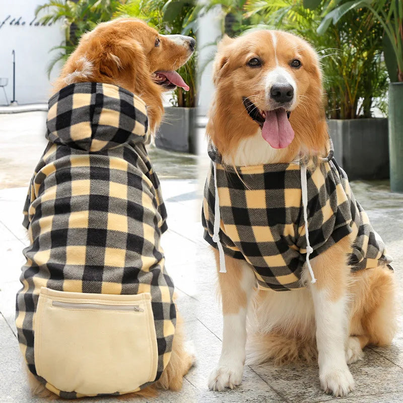 Dog Winter Coat  Pet Jacket Plaid Reversible  Vest Cold Weather Dog Clothes Pet Apparel for Small Medium Large Dogs