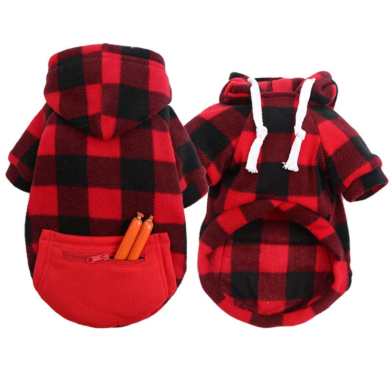 Dog Winter Coat  Pet Jacket Plaid Reversible  Vest Cold Weather Dog Clothes Pet Apparel for Small Medium Large Dogs