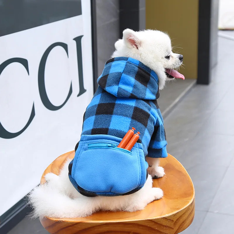 Dog Winter Coat  Pet Jacket Plaid Reversible  Vest Cold Weather Dog Clothes Pet Apparel for Small Medium Large Dogs