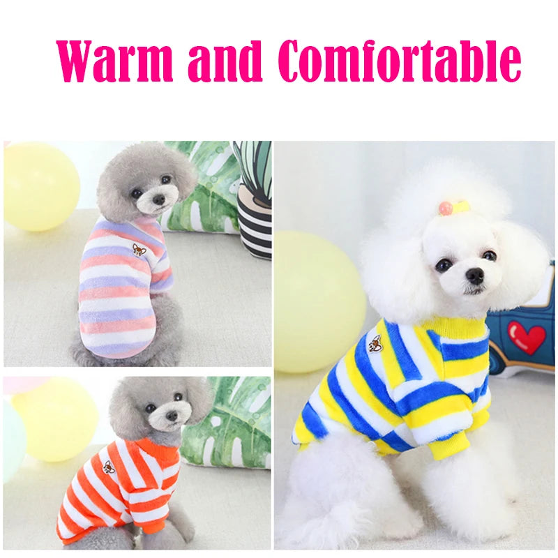 Rainbow Dog Clothes Warm Pet Vest Shirt Fleece Pet Dog Clothes for Dogs Clothing Pets Dogs Cat Tshirt Outfit Apparel Coats