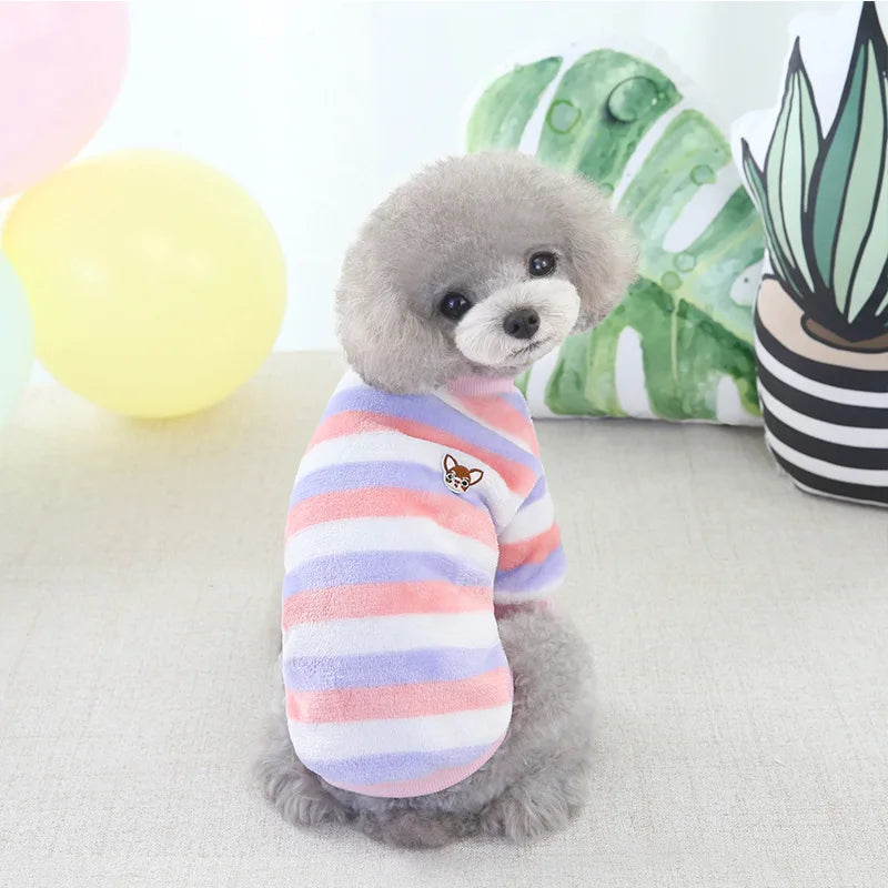 Rainbow Dog Clothes Warm Pet Vest Shirt Fleece Pet Dog Clothes for Dogs Clothing Pets Dogs Cat Tshirt Outfit Apparel Coats