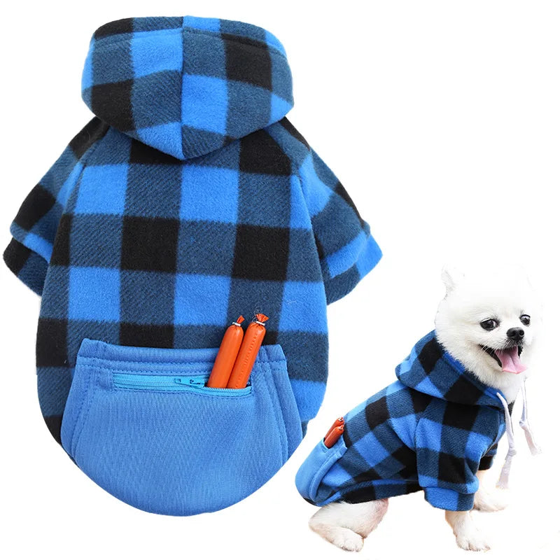 Dog Winter Coat  Pet Jacket Plaid Reversible  Vest Cold Weather Dog Clothes Pet Apparel for Small Medium Large Dogs