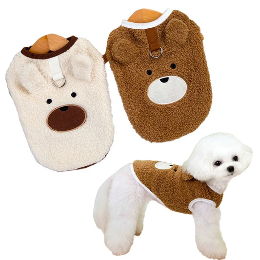 Soft Fleece Dog Cat Vest Winter Warm Pet Clothes for Puppy Maltese Schnauzer Sweater Chihuahua French-Bulldog Pug Apparels