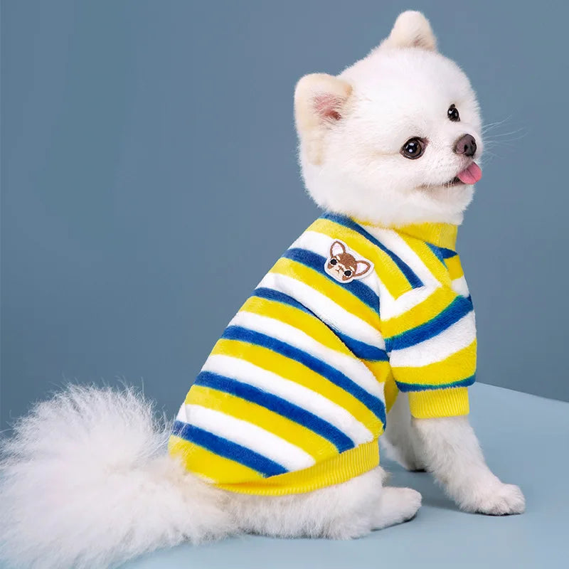 Rainbow Dog Clothes Warm Pet Vest Shirt Fleece Pet Dog Clothes for Dogs Clothing Pets Dogs Cat Tshirt Outfit Apparel Coats