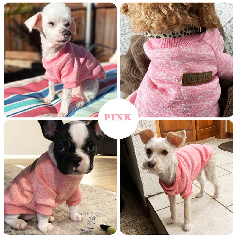 Puppy Cat Jacket Winter Warm Dog Clothes for Small Dogs Chihuahua Coat Schnauzer Pug Clothing Sweatshirts Casual Pet Costumes