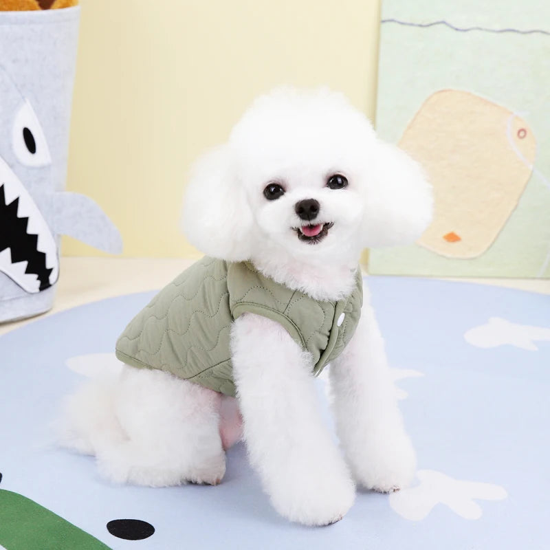 Winter Pet Dog Vest Jacket for Small Medium Dogs Cats Warm Cotton Clothes Puppy Yorkie Chihuahua Coat Maltese Bulldog Apparel