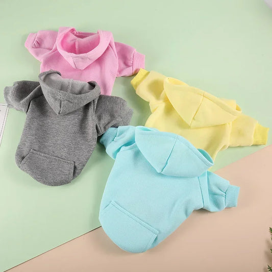 Cozy Pet Clothes with Pocket Dog Hoodies For Small Dogs Pets Clothing All Season Knit Cat Clothes Pet Apparel